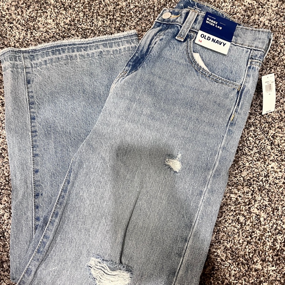 Old Navy Girl’s Distressed Light Blue Jeans